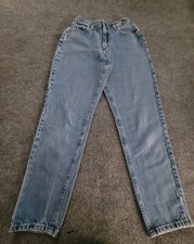 Lee Original Jeans Tapered Leg Women's Size 27x29 Blue Denim Made in USA