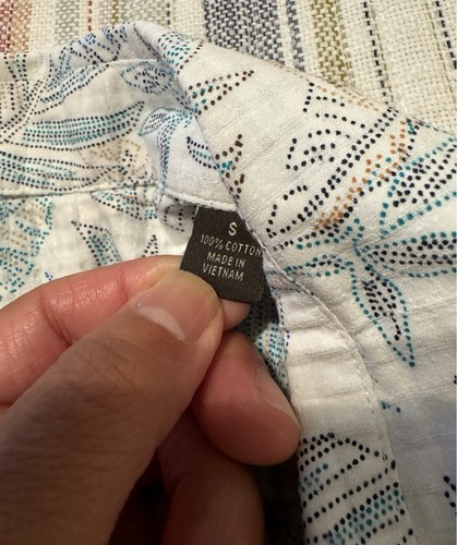 Camisa de manga corta Tasso Elba hawaiana para hombre pequeña tropical con botones - Imagen 7 de 10