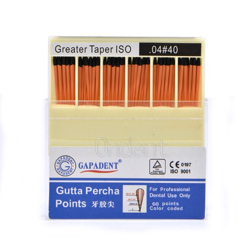 60X Dental Gutta Percha Points .04 Taper 40# Black Label Color Coded 60Pcs/Box - Picture 2 of 10