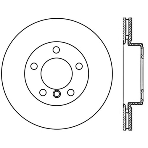 StopTech 127.34108L Front Left Drilled Brake Rotor for 2014-18 328d / 07-16 328i - Foto 6 di 9
