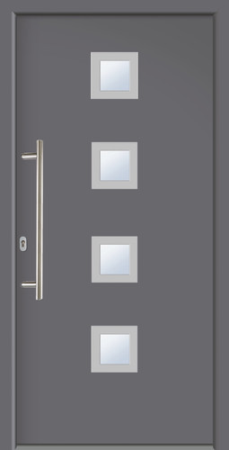 Hochwertige Energiespar Aluminium Haustür RAL 7016 Anthrazit Modell JWC05 NEU - Bild 3 von 5