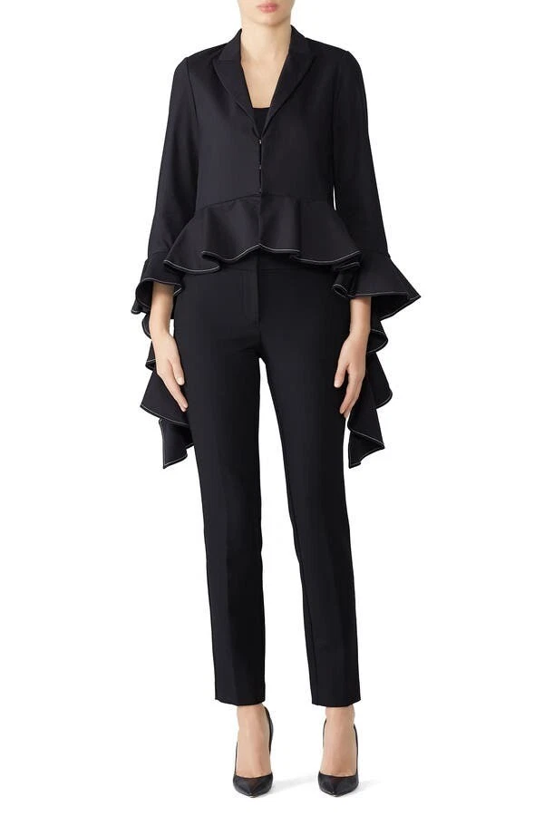 ALEXIS *Adelle * черный ruffle куртка верхний размер маленький - Изображение 2 из 4