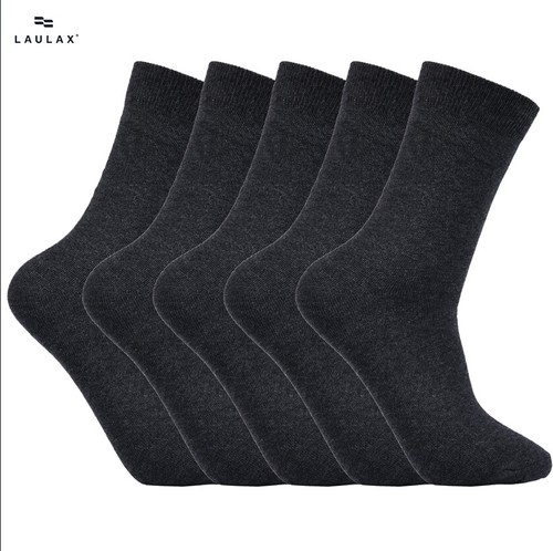 Laulax boys kid school socks pattern uniform cotton seamless smooth toe 5 pairs - Picture 4 of 36
