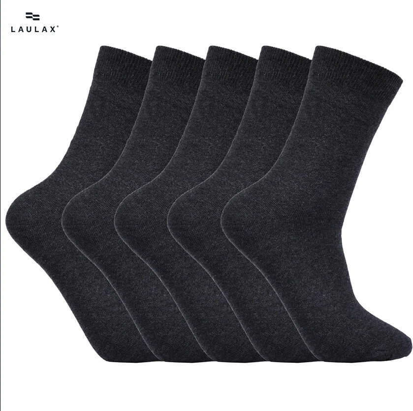 Laulax boys kid school socks pattern uniform cotton seamless smooth toe 5 pairs - Image 4 of 4