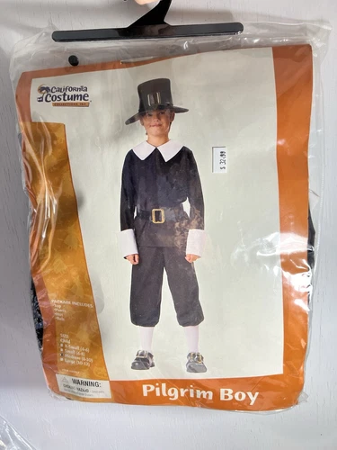 Pilgrim Boy Costume Child Size Medium 8-10 NOS
