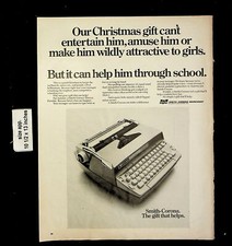 1970 Smith-Corona Electric Portable Typewriter Christmas Vintage Print Ad 24834 thumbnail