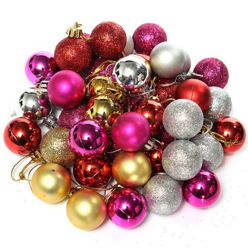 24pcs Christmas Balls Christmas Tree Decoration Shatterproof Xmas Hanging Balls - Picture 10 of 24