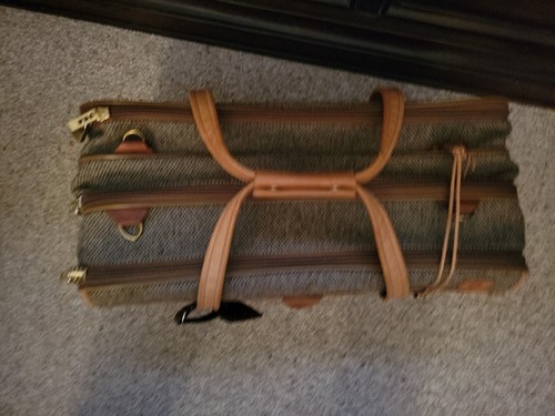 Vintage Hartmann 3 Compartment Carry On Tweed Belting Leather luggage - Picture 6 of 10