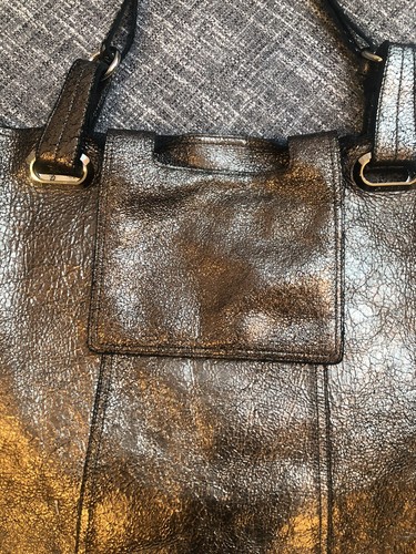 B Makowsky Bronze Metallic Large Tote Bag. - Picture 8 of 16