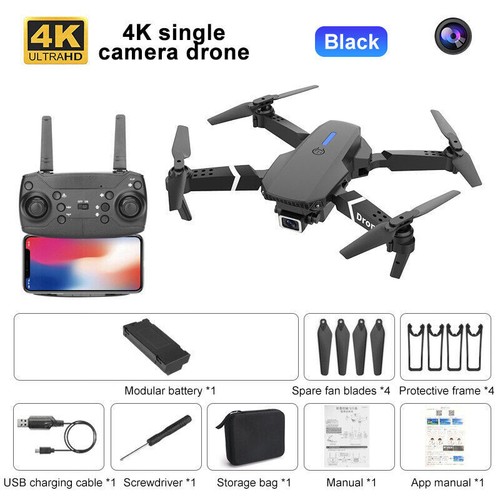 E88 Pro Drohne 4K HD Kamera Positionierung WiFi FPV Professional RC Quadcopter - Bild 14 von 21