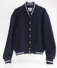 Saint Laurent Wool & Silk Bomber Jacket 38 Rrp £1680- 10uk Navy Worn