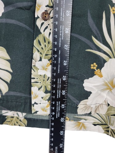 Pacific Legend Floral Hawaiian Beach Hibiscus Shirt Green Size 2XL Button Up - Picture 4 of 9