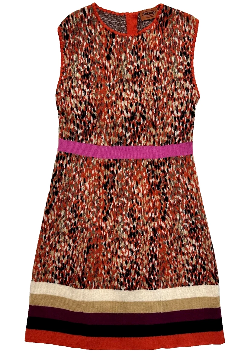 Robe Tricotée Missoni Laine Multicolore Taille 40 - Occasion Très Bon état