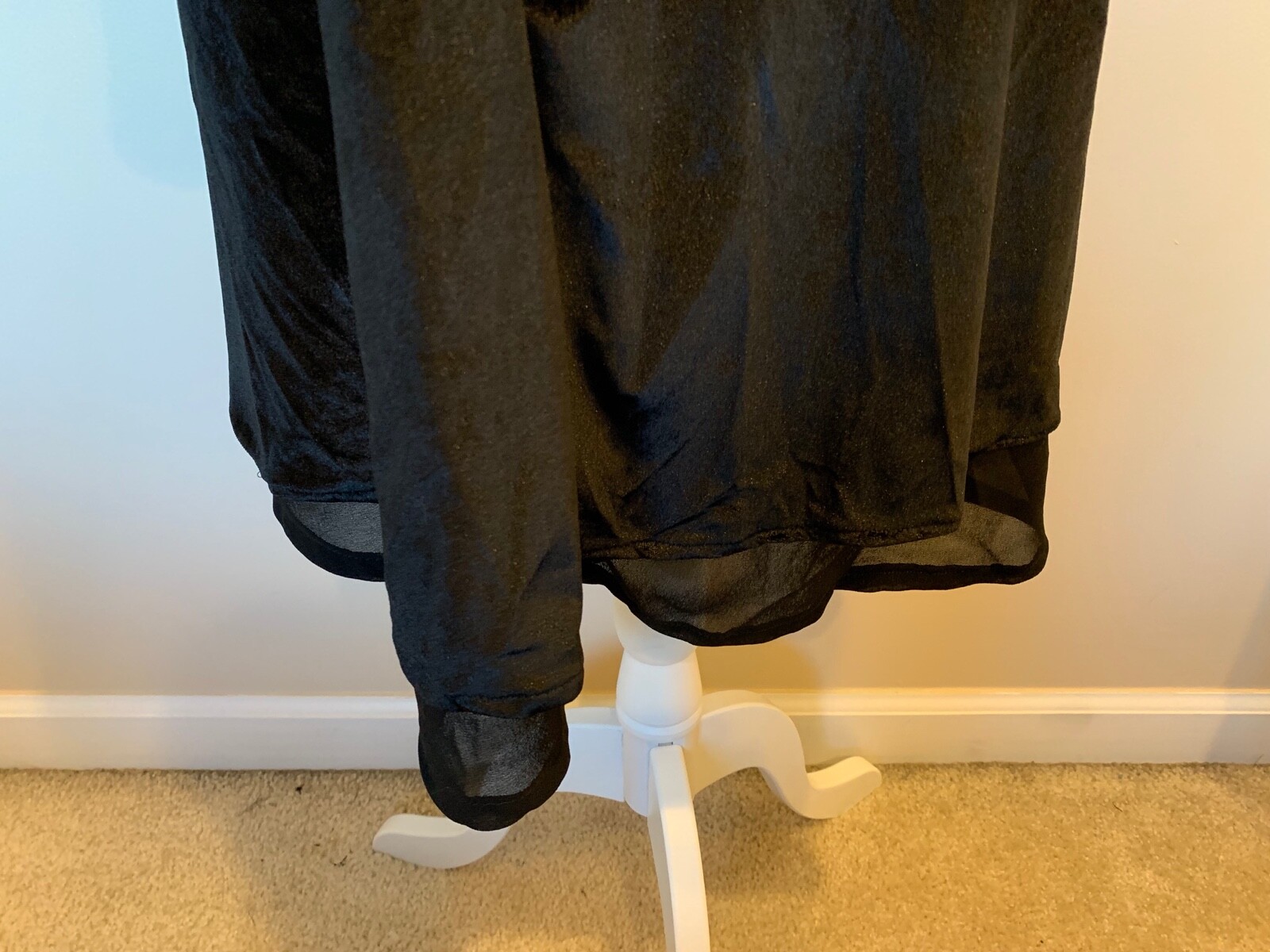 Urban Coco Waterfall Open Velvety Black Cardigan SZ LG image 5