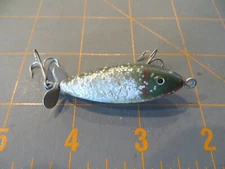 Vintage Rear Prop Topwater Cisco Kid Injured Minnow - Green & White - 2 inch