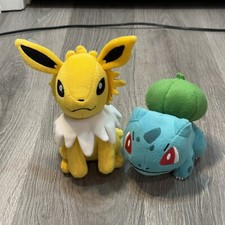 Pokemon Official TOMY Bulbasaur Plush 2017 Stuffed Animal No Tag Jolteon