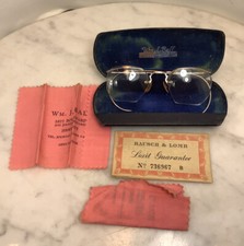 Vintage BAUSCH  LOMB Eyegalsses 1/10 12 K Gold Filled GF With Case