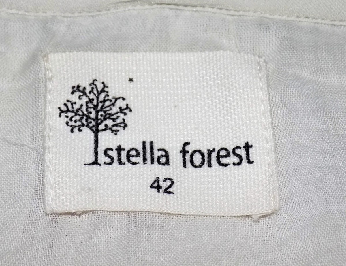 Jupe Stella Forest Femme Taille 42 - Blanche, Mélange Coton Et Soie (Excellent État)