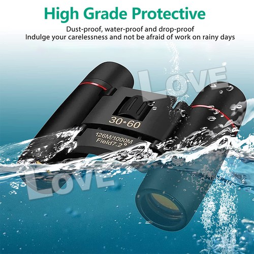 Day Night Vision Binoculars 30x60 Zoom Outdoor Travel Hunting Folding Telescope - Picture 6 of 12