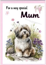 Havanese Dog A6 Blank Card "For MUM" ideal Mothers Day, By Starprint