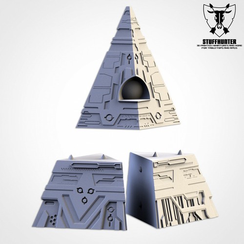 Xeno Pyramids - Tabletop Terrain Terreno - Scenery Wargaming para 28-32mm - Imagen 34 de 47
