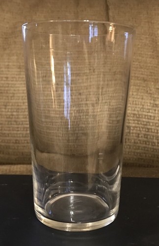 Vintage Clear Smooth Water Juice Drinking Glass/Tumbler - 12 oz - 4-34” Tall