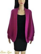 VINTAGE GIVENCHY CASSIS FUCHSIA PINK RIBBED CARDIGAN SWEATER FR 38/ 4  6