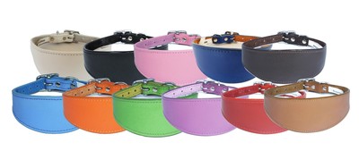 handmade leather whippet collars