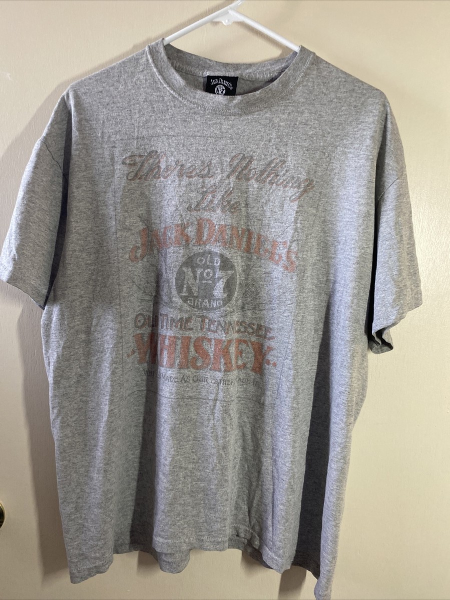 Jack Daniels Men’s Tshirt XL Grey No Old Time Tennessee Whiskey