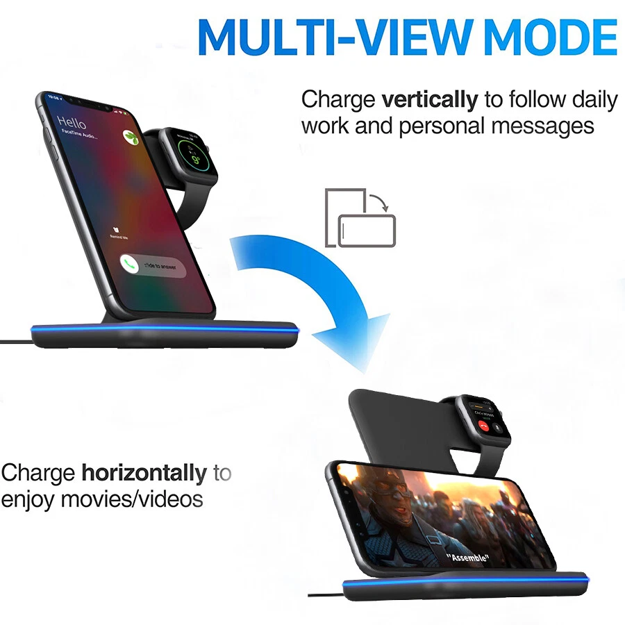 Base de carga inalámbrica 3 en 1 para iPhone13/Pro/Max/Soporte de reloj Foto 4 de 4