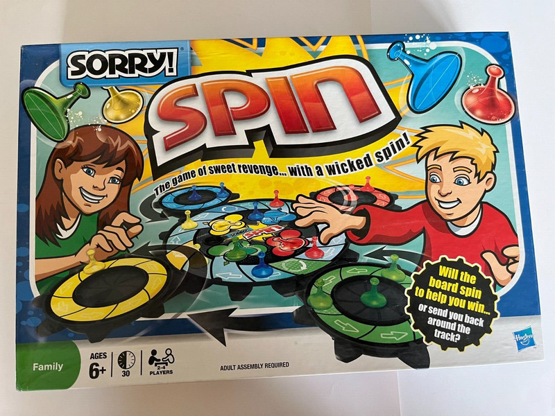 2009 Hasbro SORRY! SPIN Game, complete in original box