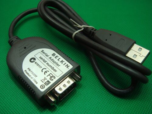 OEM BELKIN USB TO SERIAL RS232 DB9 ADAPTER SMART CABLE PDA GPS PC LAPTOP F5U257 - Bild 1 von 3