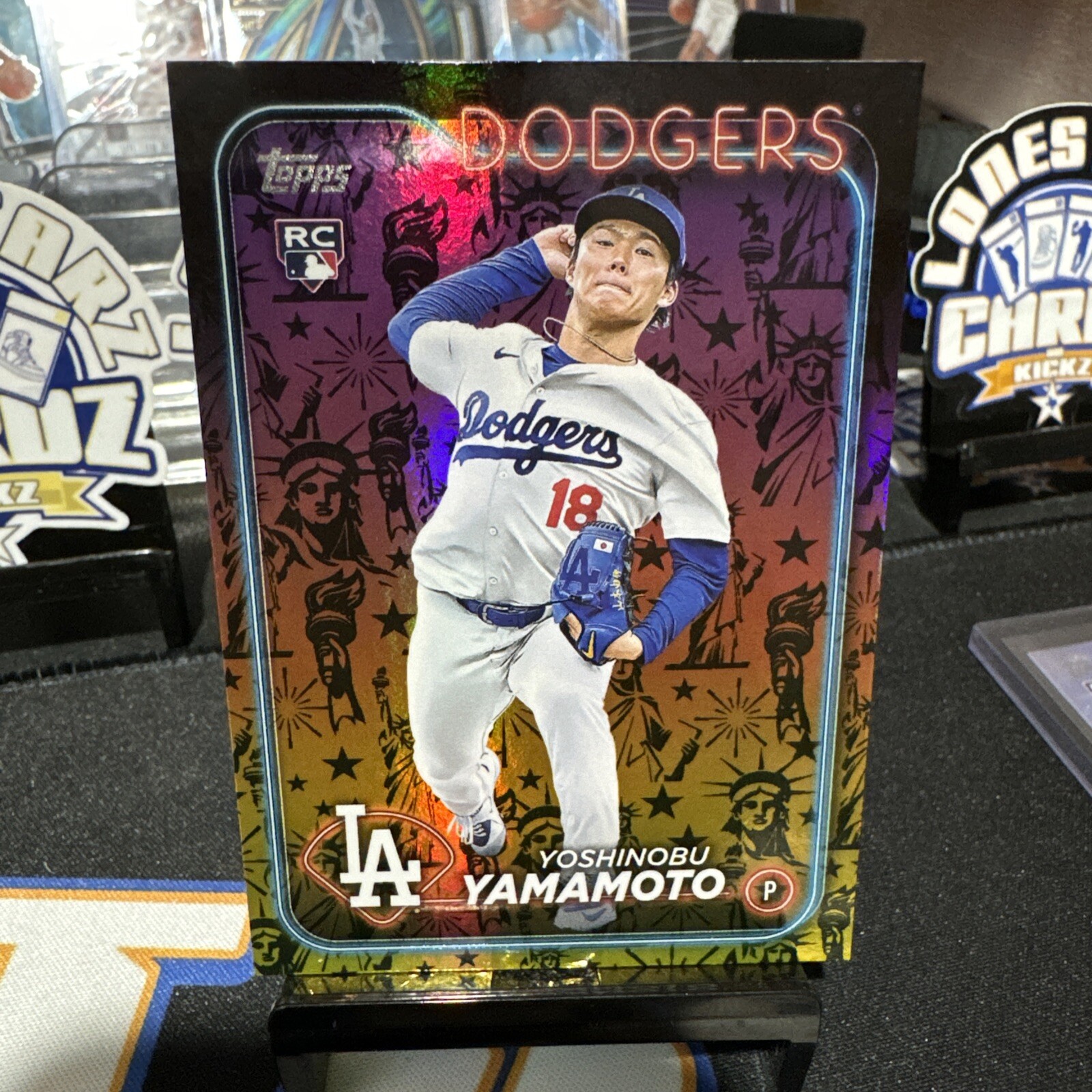2024 Topps Series 2 MLB YOSHINOBU YAMAMOTO SSP #553 STATUE OF LIBERTY Dodgers
