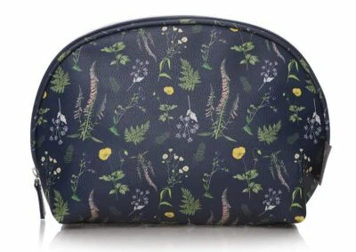 HALF MOON BAY OFFIZIELLE RHS WILDFLOWER MARINEBLAUE DAMENWÄSCHE KOSMETIK MAKE-UP KOSMETIK TASCHE ETUI