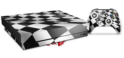 Skin Set for XBOX One X Checkered Racing Flag