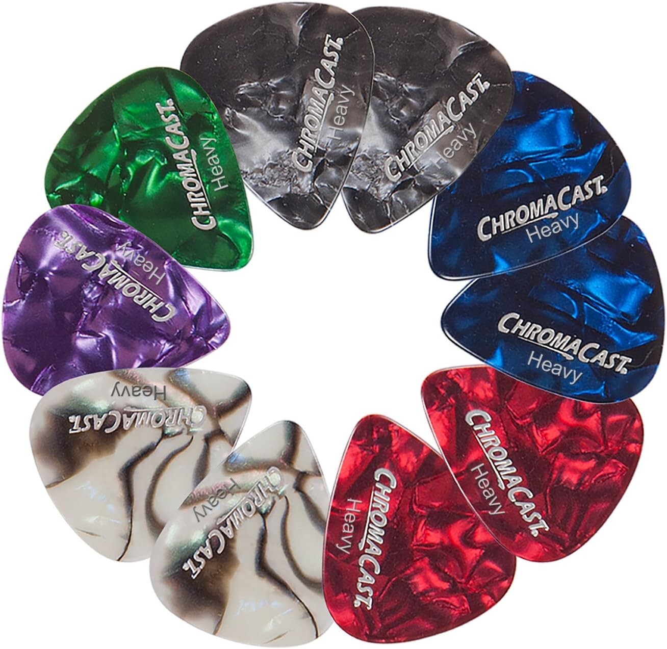 Хромакастовые перламутровые медиаторы из целлулоида, 10 штук в упаковке, большой калибр (88 мм)