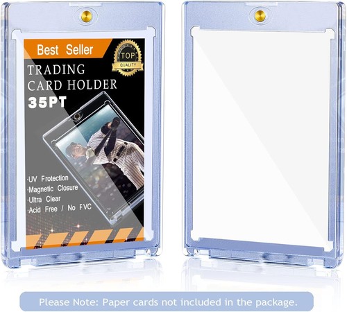 Protector de acrílico transparente para tarjetas coleccionables 35PT con soporte magnético 30 piezas - Imagen 4 de 11