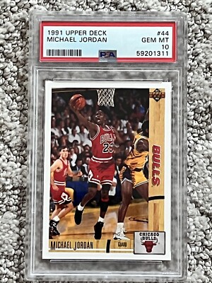 PSA 10 GEM MINT BASKETBALL CARD 1991 UPPER DECK MICHAEL JORDAN HOF BULLS 44