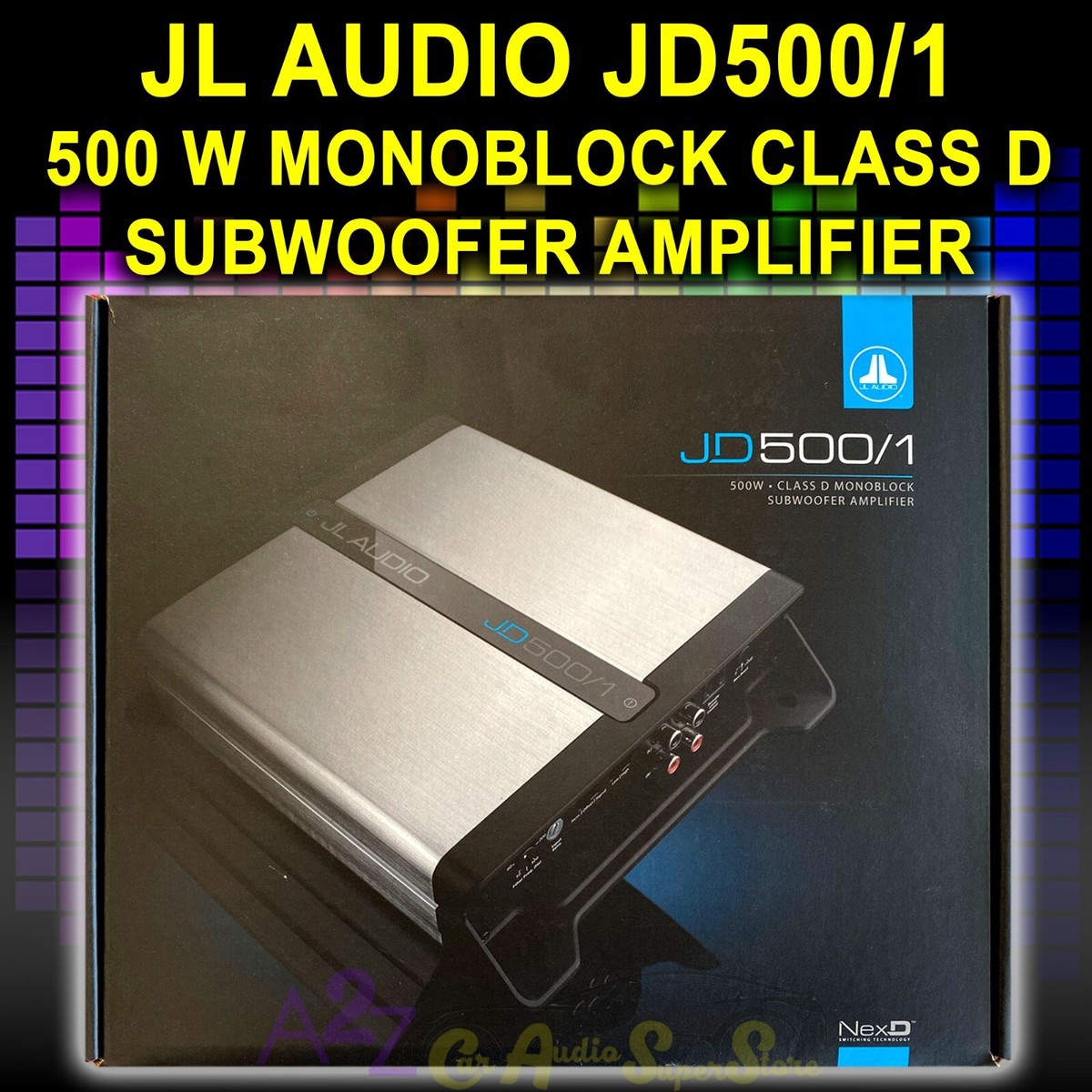 JL AUDIO JD500/1 MONOBLOCK CLASS D SUBWOOFER AMPLIFIER 500 WATTS