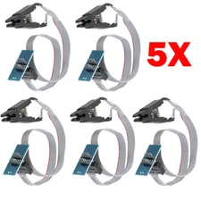 5pack SOIC8 SOP8 Flash Chip IC Test Clip Socket Adapter BIOS/24/25/93 Programmer