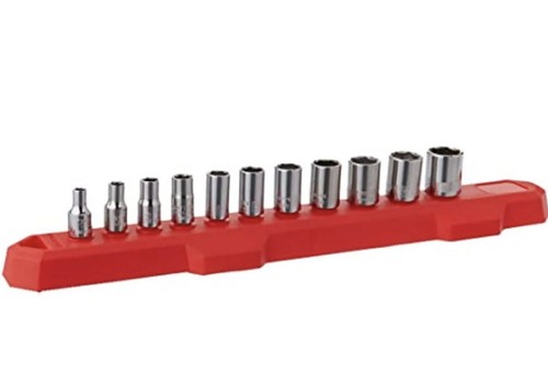 New CRAFTSMAN 11 Pc. Metric Socket Set 1/4" Dr. CMMT12041 With Rack - Picture 2 of 5