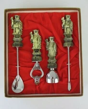 Vintage Swank Wisemen 4 Piece Bar Set in Original Box