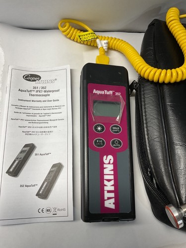 COOPER ATKINS MODEL 352 K AQUA TUFF THERMOCOUPLE METER THERMOMETER - Picture 2 of 3