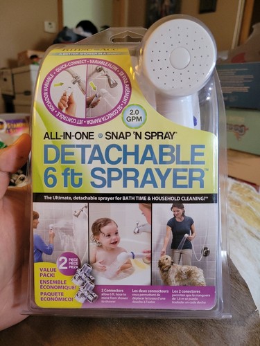 Ginsey, Rinse Ace, Snap N Spray, Detachable 6' Sprayer With 2 Connectors - C1