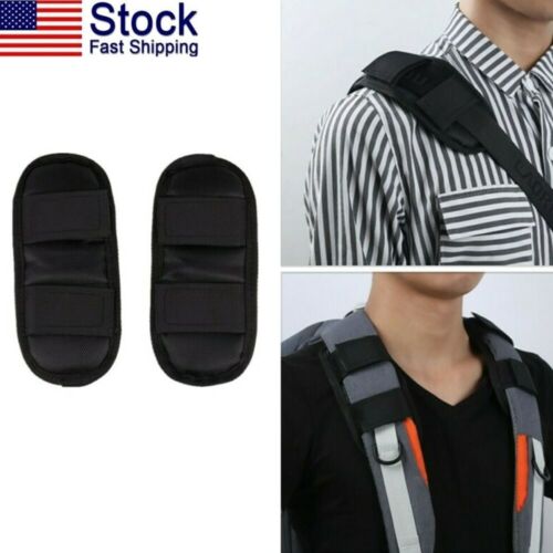 US_2Pcs Soft Shoulder Strap Pads Fastener Cushions for Bag Backpack Satchel HQ 