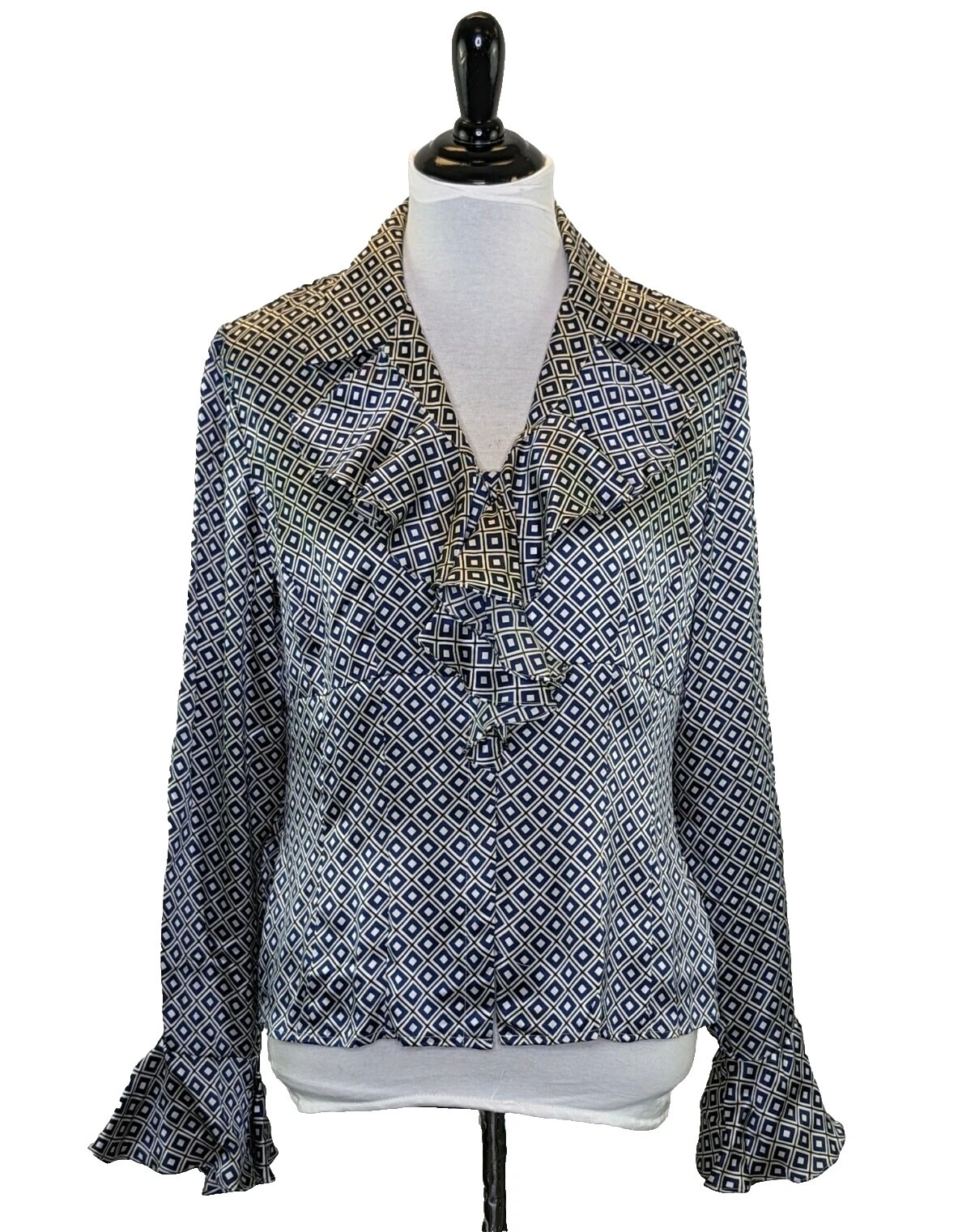 Camisas de negocios Geométrico Seda Anne Klein para mujeres