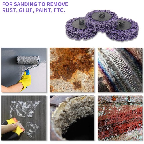 50mm 2" R Type Poly Strip Disc Wheel Paint Rust Removal Clean Quick Change Disc - Picture 9 of 13