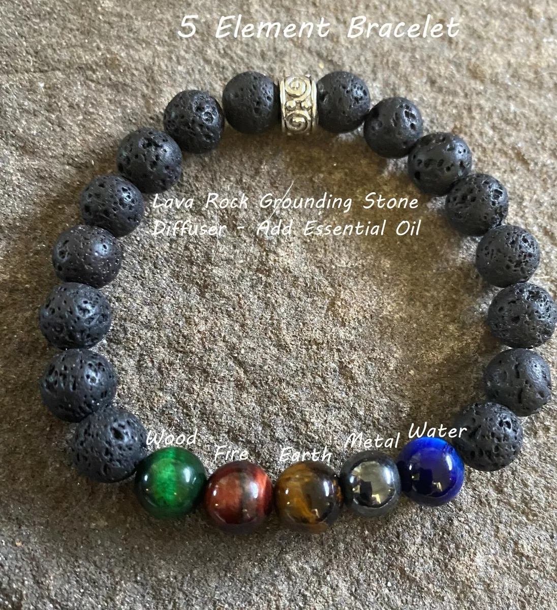 7 Chakra Lava Stone Diffuser Bracelet