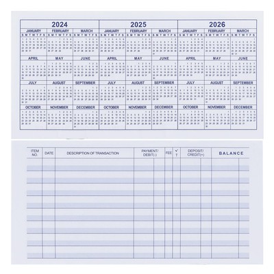 20Pack Checkbook Register, Check Registers for Personal Blank Ledger Transaction