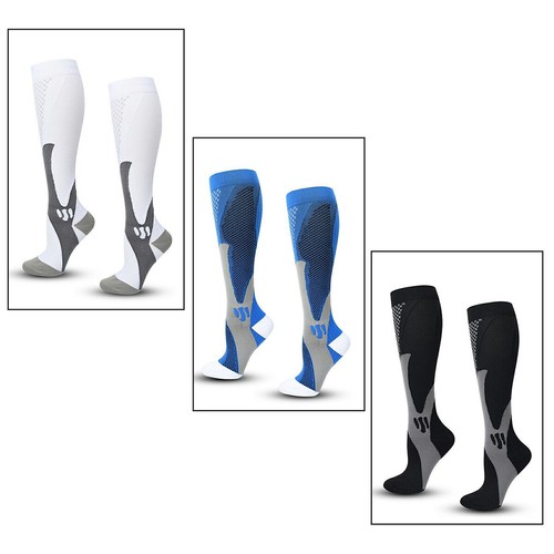 3/1 Paio Calze a Compressione Rame 20-30mmHg Supporto Uomo Donna Calze S-2XL - Foto 16 di 35